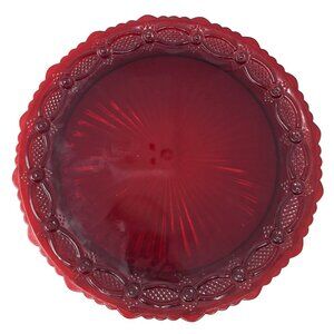 Vintage Avon 1876 Cape Cod Ruby Red Rimmed Dinner Plate (10.5")